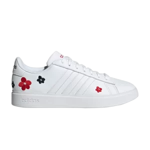 adidas Wmns Grand Court Cloudfoam 'Floral Broderie' Baskets Blanc Nuage/Blanc Nuage/Blanc Nuage HP9416