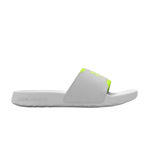 Under Armour Wmns Ignite Select Slide 'Distant Grey High Vis Yellow' Gris lointain/Jaune haute sécurité 3027222 100