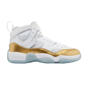 Air Jordan Wmns Jumpman Two Trey 'White Metallic Gold' Blanc/Or Métallique/Bleu Glacé/Noir DR9631 107