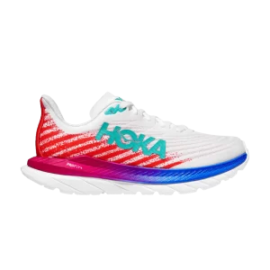 HOKA Wmns Mach 5 'White Flame' Baskets Blanc/Flame 1127894 WFM