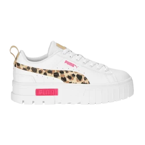 Puma Wmns Mayze 'Animal Print 'Baskets Blanc/Granola 392064 01
