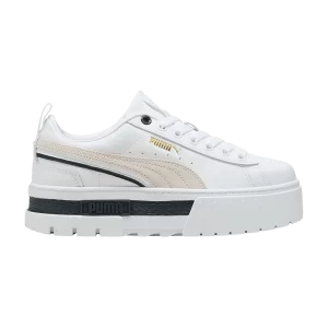 Puma Wmns Mayze Classic 'White Black Gold' Baskets Blanc/Or 398573 01