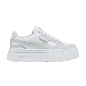 Baskets Puma Wmns Mayze Stack Luxe 'Silver Mist' Blanc/Silver Mist 389853 11