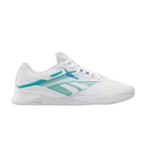 Reebok Wmns Nano X4 'White Unleashed Green' Baskets Blanc Chaussures/Untied Vert/Bleu Kinetic 100204736