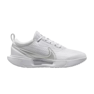 Femme NikeCourt Zoom Pro 'Blanc Métallique Argent' Blanc/Argent métallisé DV3285 102