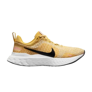 Nike Wmns React Infinity Run Flyknit 3 'Wheat Gold' Blé Or/Rose Sort/Crème Légère/Noir DZ3016 700