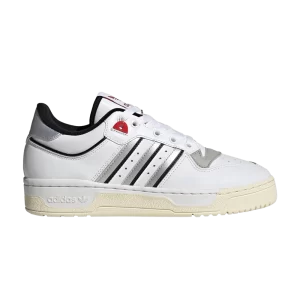 adidas Wmns Rivalry Low 86 'LA to Vegas' Baskets Blanc Nuage/Argent Métallique/Noir HQ7022