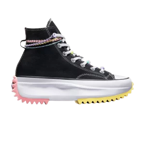 Converse Wmns Run Star Hike Platform High 'Bracelet brodé' Baskets Noir/Blanc/Jaune Day Dream A06846C