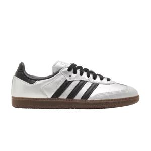adidas Wmns Samba 'Silver Metallic Black Gum' Baskets Argent Métallisé/Noir/Bubble Gum JI4218