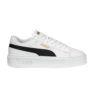 Baskets Puma Wmns Smash Platform v3 'Blanc Noir Or 'Blanc/Noir/Or 390758 04