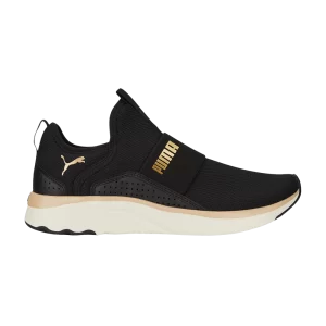 Baskets Puma Wmns Softride Sophia Slip-on 'Black Gold 'Noir/Or/Blanc chaud 195161 14