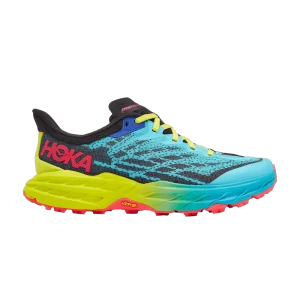 HOKA Wmns Speedgoat 5 'Scuba Blue Green Glow' Bleu/Noir 1123158 SBBK