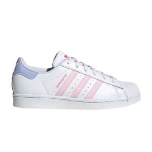 adidas Wmns Superstar 'White Pink Blue' Baskets Blanc Nuage/Rose Clair/Pourpre Violet HQ1906
