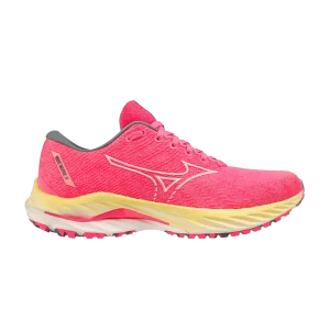 Mizuno Wmns Wave Inspire 19 'High Vis Pink' Baskets Haute sécurité rose/Blanc Neige 411398 1V0D