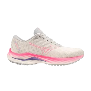 Mizuno Wmns Wave Inspire 19 'Snow White High Vis Pink' Baskets Blanche Neige/Rose Haute Protection 411398 0D1V