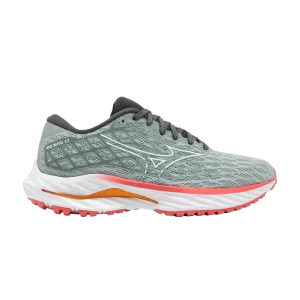 Mizuno Wmns Wave Inspire 20 'Grey Mist Dubarry' Baskets Gris brouillard/Blanc/Dubarry J1GD244421