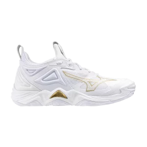 Mizuno Wmns Wave Momentum 3 'White Gold' Baskets Blanc/Or 430320 0074