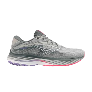 Mizuno Wmns Wave Rider 27 Wide 'Pearl Blue White' Bleu Perle/Blanc 411420 5F00