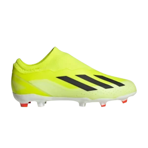 adidas X Crazyfast League Laceless FG J 'Solar Energy Pack' Team Jaune ensoleillé/Noir/Blanc nuage IF0689