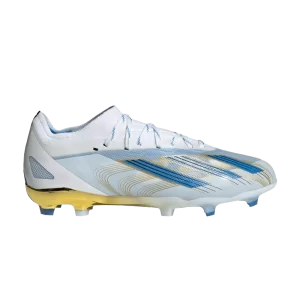 Baskets adidas X Crazyfast Messi.1 FG J 'Las Estrellas' Blanc nuage/Bleu pulse/Or métallique ID6030