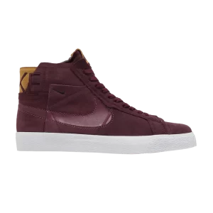 Nike Zoom Blazer Mid Premium SB 'Maroon Patchwork' Bordeaux nuit/Bourgogne nuit/Blanc/Forêt rose DV7898 600