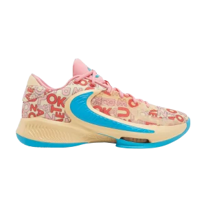 Nike Zoom Freak 4 'Letter Bros - Corail' Vanille pâle/Bleu éclair/Craie corail FB9503 200
