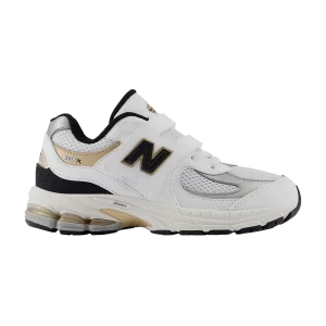 New Balance 2002R Hook & Loop Little Kid Wide 'White Black Gold' Blanc/Noir PV2002PS W