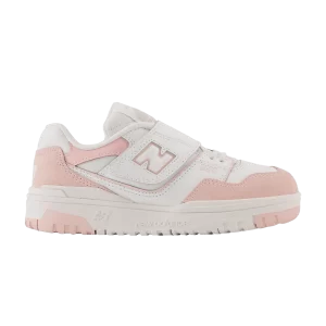 New Balance 550 Bungee Lace Top Strap Petit Enfant 'White Pink Haze' Blanc/Rose Haze PHB550CD