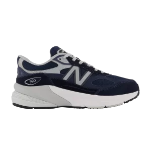 New Balance 990v6 Big Kid X-Wide 'Navy' Baskets Marine/Argent GC990NV6 XW