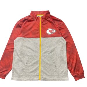 B20THER Veste à col montant NFL Chiefs Veste rouge Bleu 1251054
