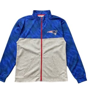 B20THER Veste à col montant NFL Patriots Veste bleue 1250897