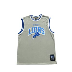 Maillot de basket-ball Buck Up NFL Detroit Lions gris maillot noir 1229352