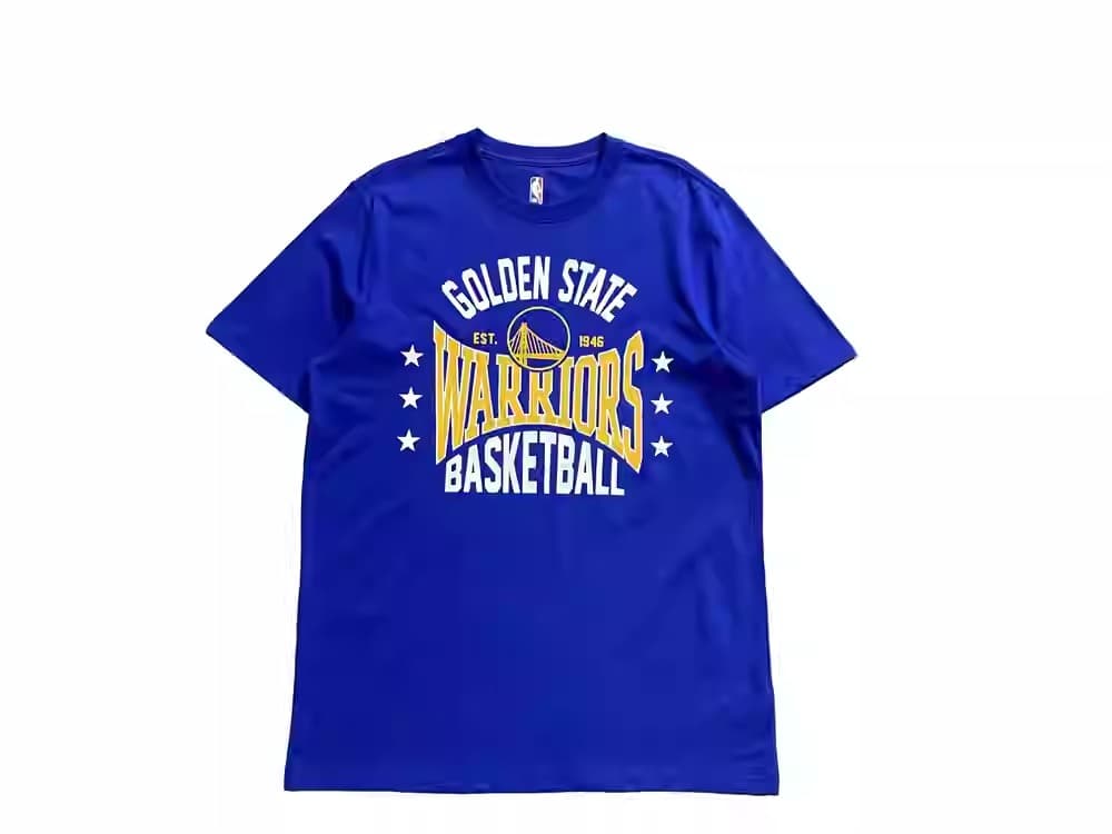 T-shirt bleu Main Squeeze NBA Golden State Warriors rose 1324191