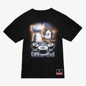 Mitchell & Ness T-shirt noir Anaheim Ducks Cup Chase Violet 1281000