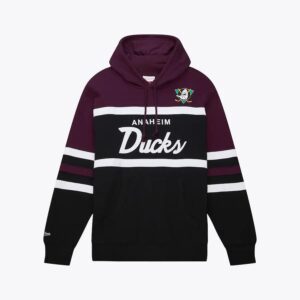 Mitchell & Ness Noir Anaheim Ducks Head Coach Pull à capuche Noir 1377188