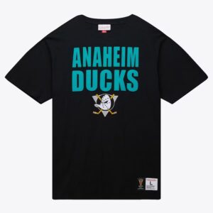 Mitchell & Ness T-shirt flammé légendaire des Ducks d'Anaheim noir noir 1281010