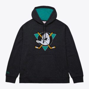 Mitchell & Ness Black Anaheim Ducks Sweat à capuche en polaire lavé à la neige Noir 1377223