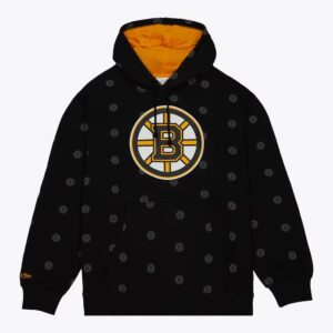 Mitchell & Ness Sweat à capuche en polaire imprimé intégral des Bruins de Boston noir Noir 1377739