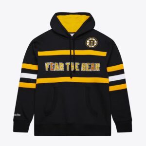 Mitchell & Ness Sweat à capuche en polaire noir des Bruins de Boston Head Coach Bleu 1377711