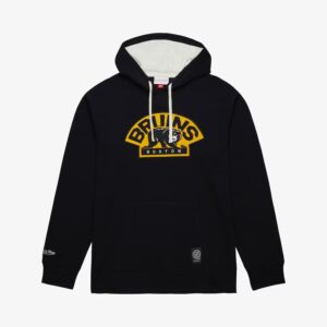 Mitchell & Ness Sweat à capuche thermique léger noir des Bruins de Boston Noir 1307241