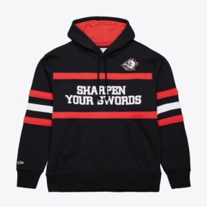 Mitchell & Ness Black Buffalo Sabres Head Coach Sweat à capuche en polaire Noir 1377160