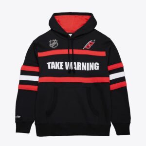 Mitchell & Ness Noir Carolina Hurricanes Head Coach Pull à capuche en polaire Noir 1377174