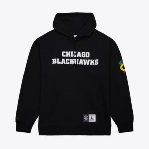 Mitchell & Ness Black Chicago Blackhawks Game Time Sweat à capuche en polaire Noir 1377821