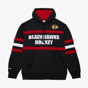 Mitchell & Ness Noir Chicago Blackhawks Head Coach Pull à capuche en polaire Noir 1377146