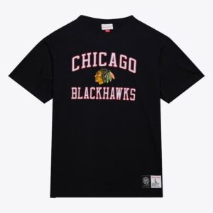 Mitchell & Ness T-shirt flammé légendaire des Blackhawks de Chicago noir noir 1327279