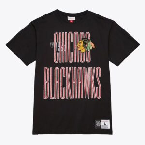 Mitchell & Ness T-shirt noir Chicago Blackhawks Team OG Premium Noir 1327168