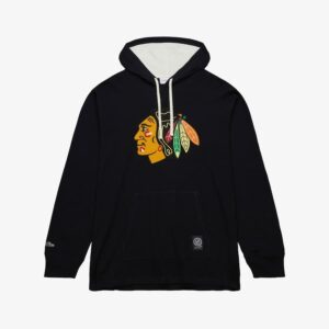 Mitchell & Ness Black Chicago Blackhawks Sweat à capuche thermique léger Noir 1307255