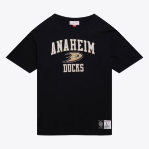 Mitchell & Ness T-shirt flammé légendaire des Ducks d'Anaheim crème noire noir 1281031