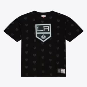 Mitchell & Ness T-shirt noir à imprimé intégral des Kings de Los Angeles Noir 1365155