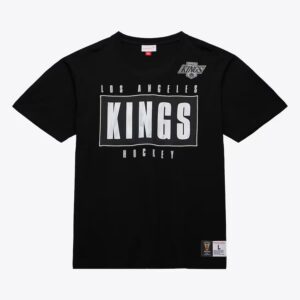 Mitchell & Ness T-shirt noir de qualité supérieure avec logo vintage des Kings de Los Angeles Team OG 2.0 Noir 1365076